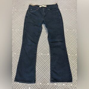 Vintage Levi's 515 Nouveau Dark Indigo Blue Bootcut Jeans